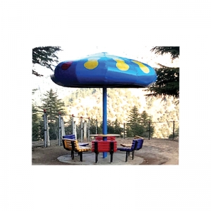 Round Umbrella Wooden Chair